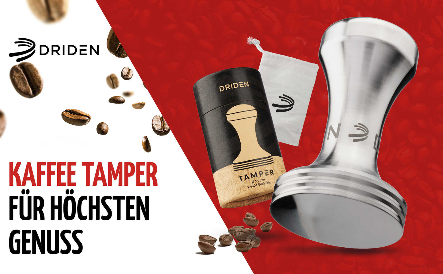 Kaffee Tamper [51mm] aus 1.4301 Edelstahl